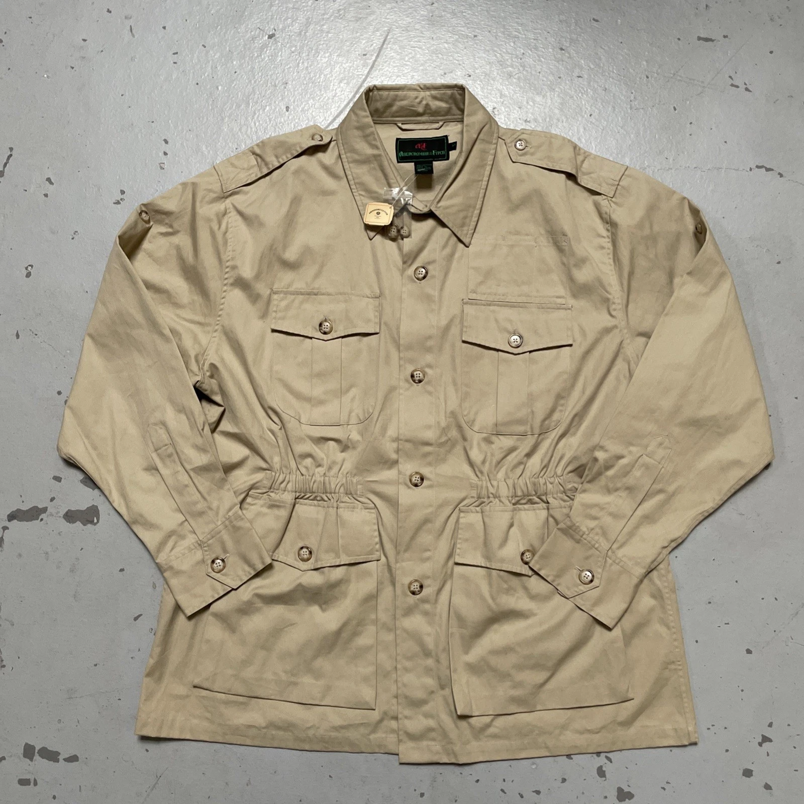 Vintage Abercrombie & Fitch Safari Hunting Outdoor Fishing Travel Jacket NWT XL