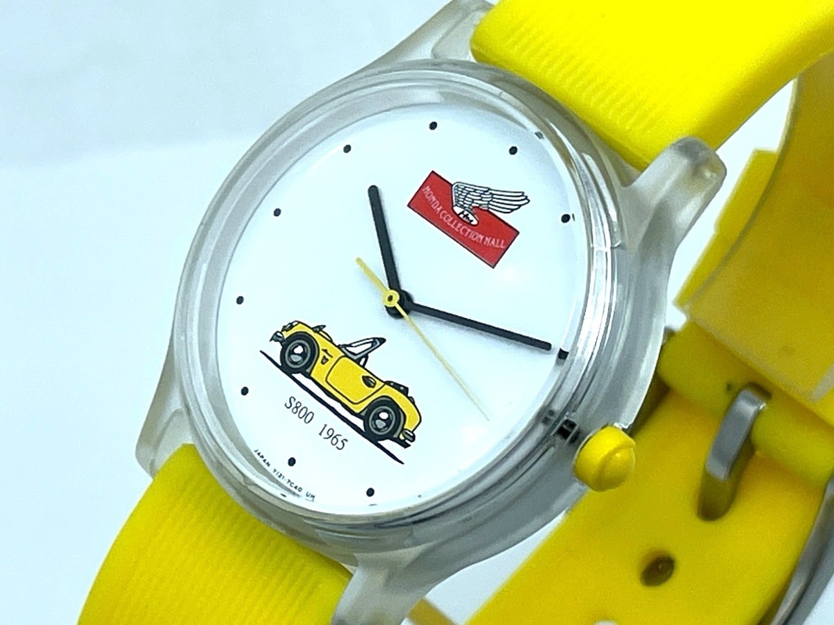RARE New HONDA Collection Watch S800 Yellow Plastics case Boxed