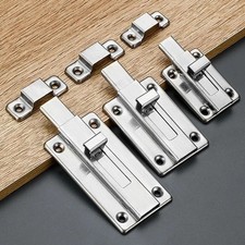 1Pc Stainless Steel Latch Sliding Silver Doors Lock Keyless Door Bolt For Doors