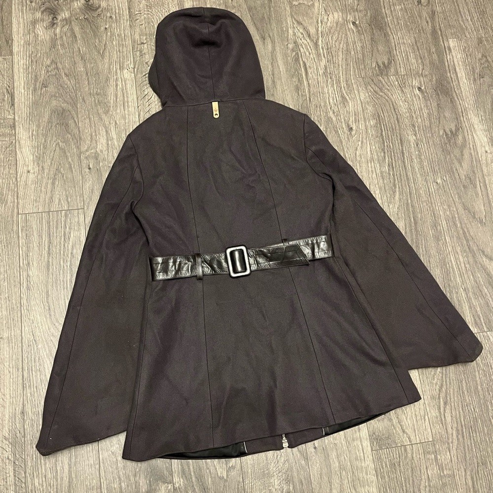 Mackage Black Hooded Trench Coat image 3