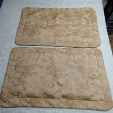 2 Croscill Chandelier Flrl King Pillow Sham Romance Victorian Pastel Gold "Spot"