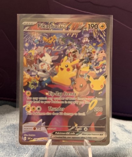 Pokemon 30th Anniversary Celebration : Pikachu ex SIR 150/128 Night Variant MINT