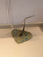 Vintage Gummi Mantarochen Stachelrochen 14" realistisch Ozean Meeresleben Kunststoff Spielzeug