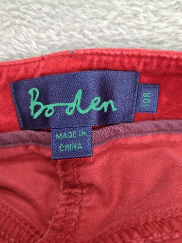 Boden Red Stretch Velvet Short Mini Skirt Sz US 10 - Picture 5 of 10