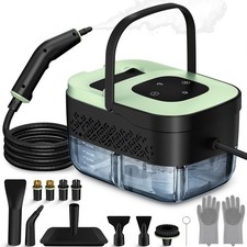 Steam Cleaner, Portable Steamer for Cleaning with 16pcs Normal, Green