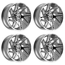 Set 4 22 Gear Off Road 777c Vortex 22x10 6x135 6x5.5 -19mm Chrome Plated Wheels