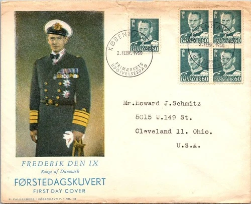 Denmark FDC 1950 King Frederick IX - Copenhagen - J28074