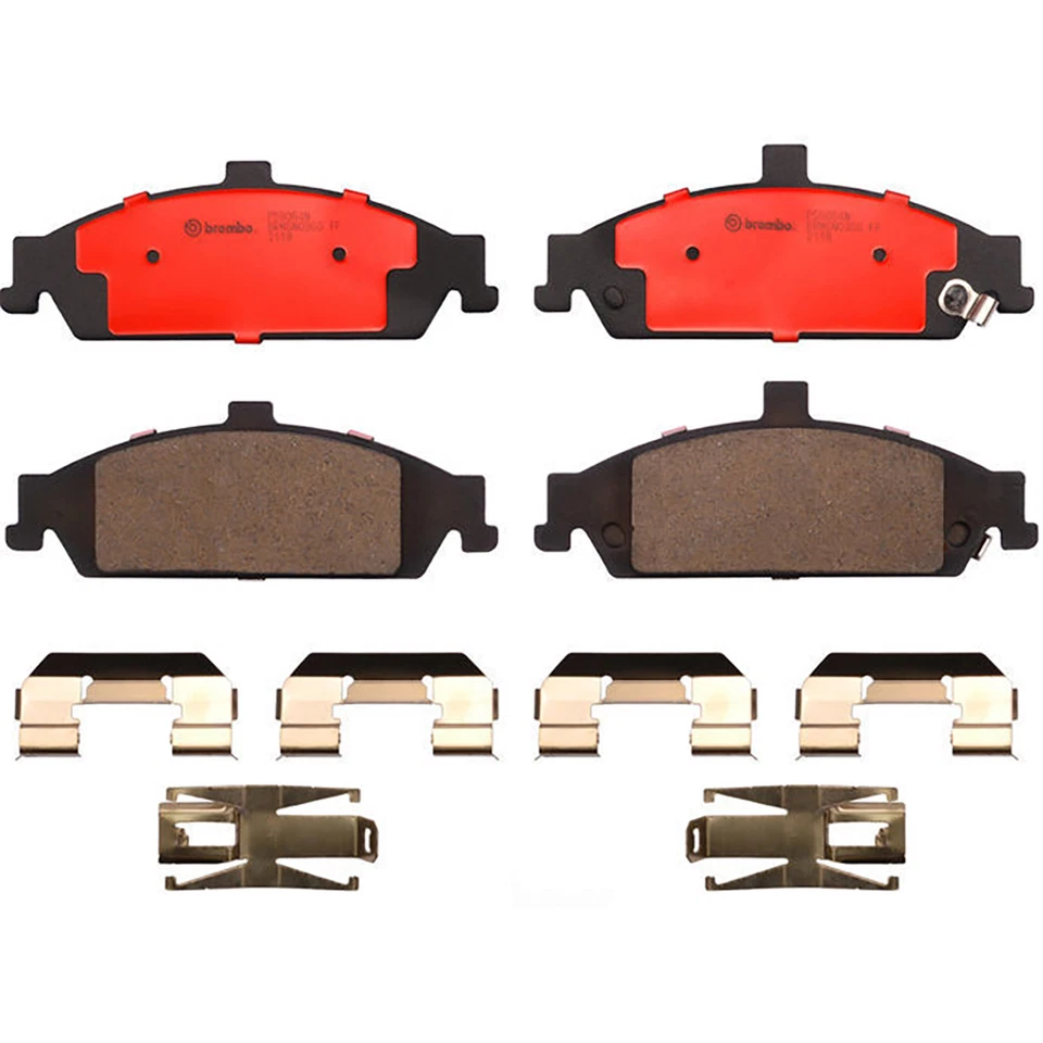 Juego de pastillas de freno delanteras NAO de cerámica para Chevy Malibu Oldsmobile Cutlass Alero Brembo Foto 2 de 2