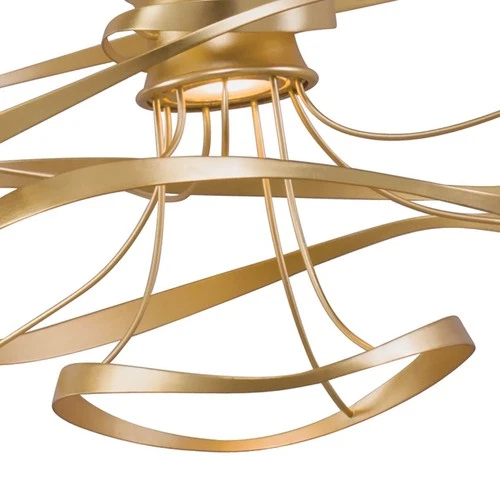 Corbett Lighting 216-41 Calligraphy 2 Light Hand Crafted 18"W LED - Gold - Picture 7 of 7