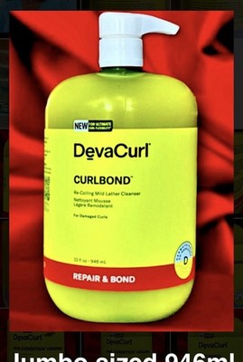 DevaCurl CURLBOND cleanser: JUMBO SIZED 946ml/32oz, Re-Coiling, Repair & Bond