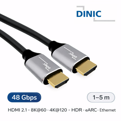 DINIC HDMI 2.1 Ultra High Speed 48Gbps Kabel   8K60 / 4K120, eARC, HDR, Ethernet