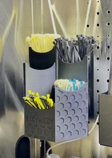 Magnetic Zip Tie Holder: 3D Printed Tool Organizer, Rubberized Magnets