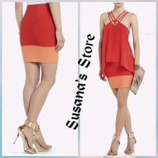 NWT BCBG MAXAZRIA SIZE XXS Joelle Colorblock Bodycon Mini Skirt