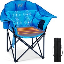 Oversized Heated Massage Camping Chair-Fully Thick Padded Heated Chair for Adult