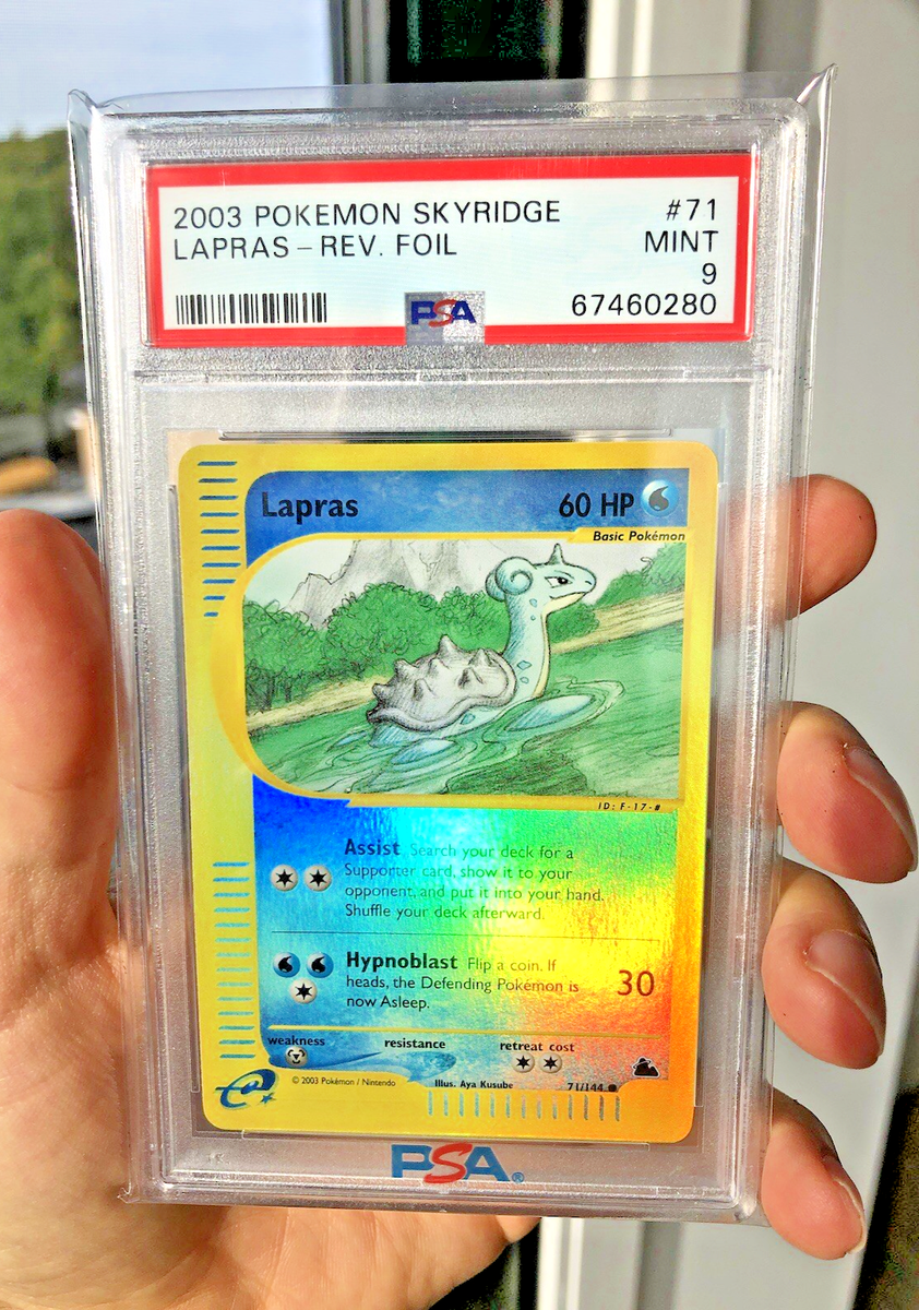 Pokémon Lapras Reverse Holo Skyridge 2003 71/144 Pokemon TCG PSA 9