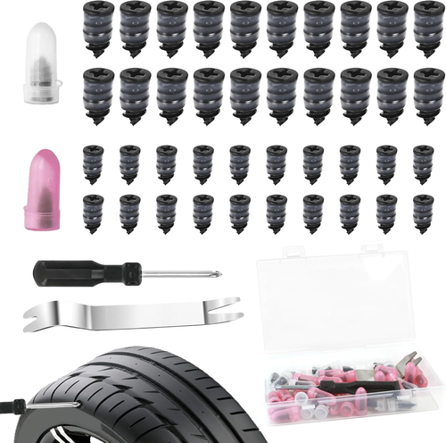 SPORTARC Kit Riparazione Pneumatici 20 Pezzi | Tappi In Gomma Per Forature Fino A 5mm | Auto, Moto, Camion