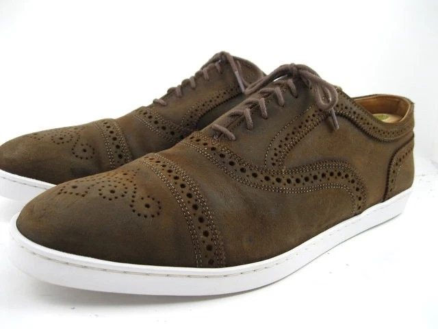 Allen Edmonds "STRAND" Casual Suede Oxford Sneakers 13 D Brown Waxed(618N) - Image 4 of 4