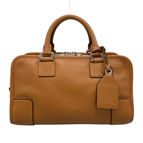 Loewe Amazona 28 352.30.N03 Handbag Calfskin Brown Unisex #BEB1956