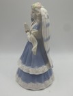 Vintage Praying Angel Trinket Box Ceramic Blue & White Approx. 5-1/4” Tall China — photo 4