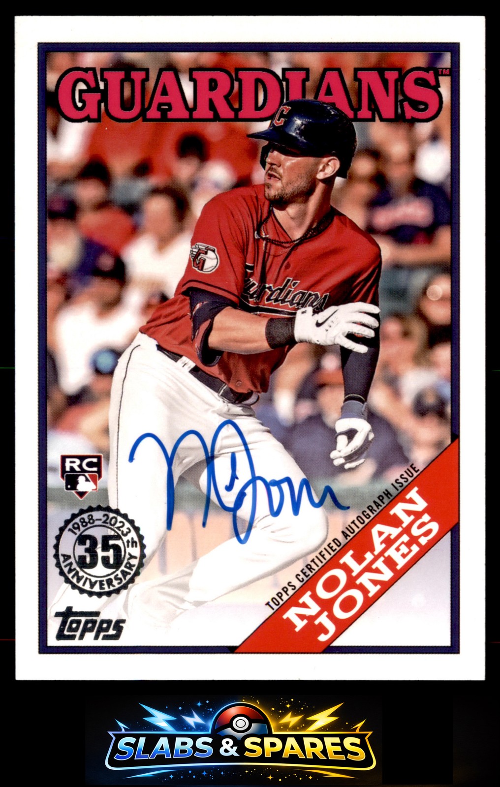 2023 Topps Update #88BA-NJ Nolan Jones 1988 Topps Baseball Autograph Auto