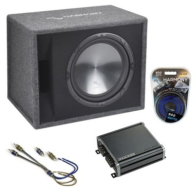 Kia Soul 10-18 Harmony Single 12'' Loaded Sub Box Enclosure & CXA400.1 Amp