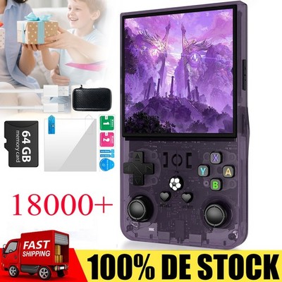 R36MAX Tragbare Handheld Emulator Konsole 64G Retro Spielkonsole mit Tragetasche