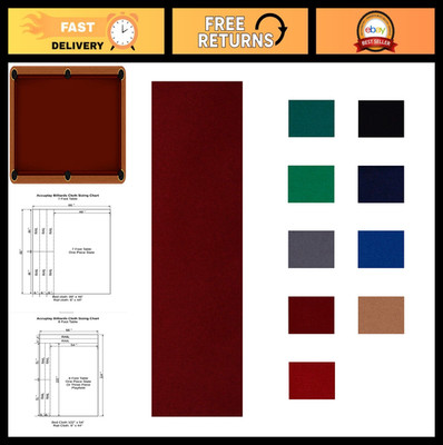 20 oz Pre-Cut Pool Table Felt for 7, 8, 9 Foot Tables - Multiple Colors Availabl