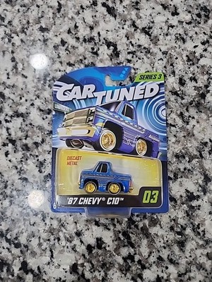 MGA ENTERTAINMENT CARTUNED 87 CHEVY C10 PICKUP TRUCK LOWRIDERS BLUE #03 SERIES 3