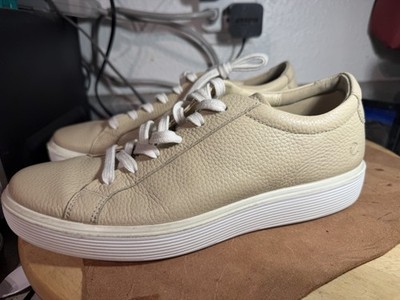 Ecco Soft 60 Aeon Sneaker Leather Women Lace Up Shoes size 11 US EU 42 Beige