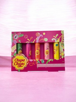 Chupa Chups Lippenbalsam 5er Set fruchtig Lippenpflege Geschenk OVP NEU