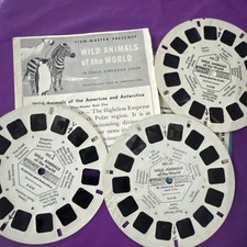 VIEW-MASTER WILD ANIMALS OF THE WORLD B614 GAF 3 REEL SET