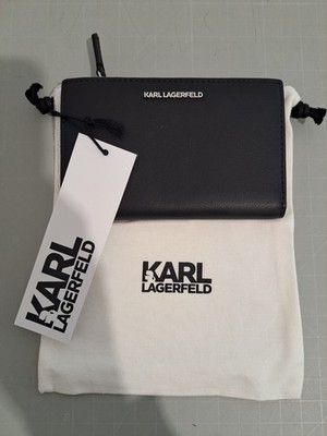 KARL LAGERFELD Brieftasche 211W3235 Schwarz 13.5 x 9 x 2.5 cm