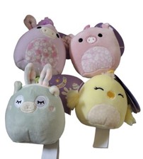 Squishmallows 3.5 Clip-On Set Miley, Delzi, Peter Aimee Easter 2023 NWT