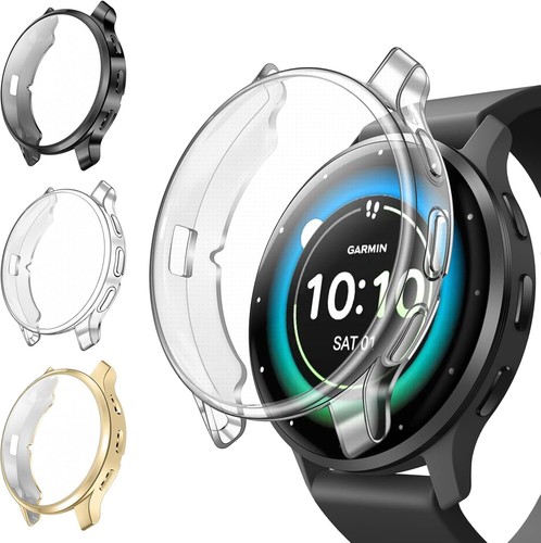 3 Packs Screen Protector Case for Garmin Venu 3S (41mm) Soft TPU Plated Bumper - 第 12/12 張圖片