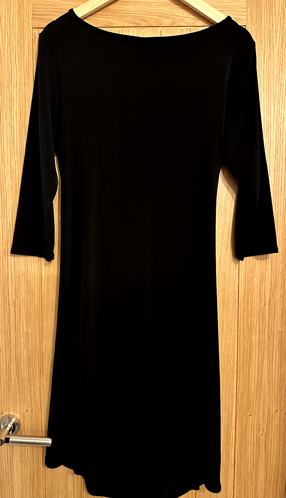 Wallis Black Wrap Dress, Size 18, 3/4 sleeves and beautiful stretchy