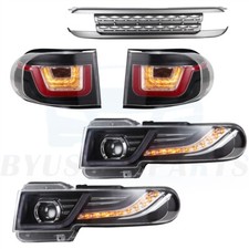 5pcs Set Led Headlights Taillights W Grilles Fits 2007-2014 Toyota Fj Cruiser