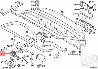 Genuine BMW Z3 Z3 2.8 3.0i M3.2 Coupe Lock Trunk Lid 51248197493 ”M” triangle bra shorts set meltthelady