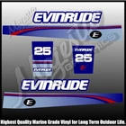 EVINRUDE 25hp - DECAL SET - OUTBOARD DECALS