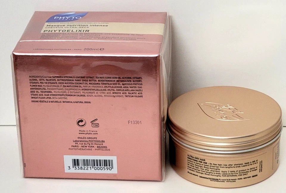 MASCARILLA NUTRICIÓN INTENSA FITOELIXIR PHYTOELIXIR 6,7 OZ (TOTALMENTE NUEVA EN CAJA SELLADA) Foto 3 de 4