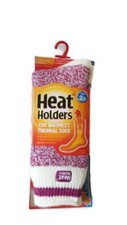 Heat Holders Socks - Thermal - W 5-9, M 4-8 Fuschia Marled NIP