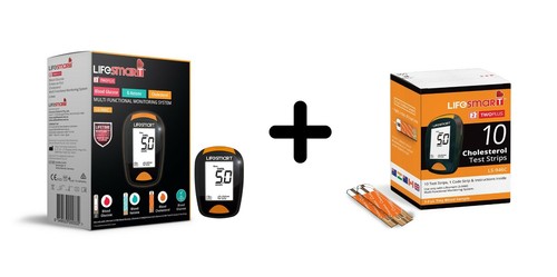 LifeSmart Multi-Functional Monitoring System + Cholesterol Strips 10 Packs - Picture 1 of 10