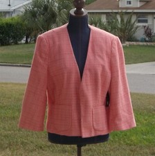 East 5th, Ladies Coral Tweed, Fully Lined Jacket, Size Xl, Nwt