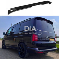 FOR VW TRANSPORTER T5 T6 BARN DOOR REAR ROOF BOOT SPOILER LIP GLOSS BLACK 03-21