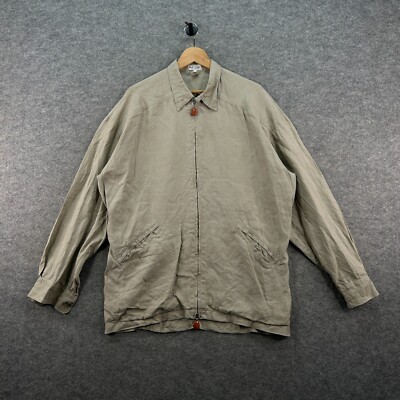 Vintage Paul Smith Jacket Mens Large Beige Linen Casuals Harrington Made  England UK