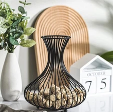 Black Wine Stopper Collector Free Standing Cork Storage Rack