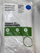 Room Essentials FULL Zippered Mattress Protector Cover Vinyl Waterproof 2 PACK