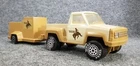 VTG 1980s TONKA TRUCK & HORSE TRAILER PLASTIC & STEEL BROWN