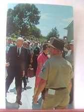 VTG Postcard. Ike and Mamie at the dedication of Herbert Hoover's birthplace, IA