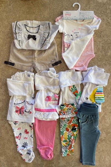 Lotto abbigliamento 12 pezzi bambina Boboli-Chicco-Primigi MAI