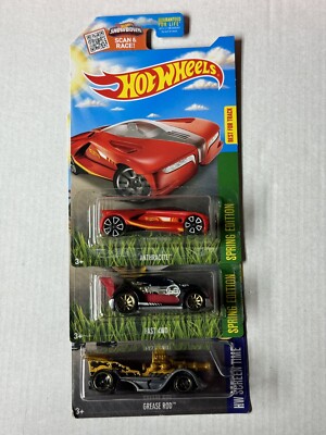 Hot Wheels Spring Edition Chase Anthracite + Fast 4wd, Grease Rod
